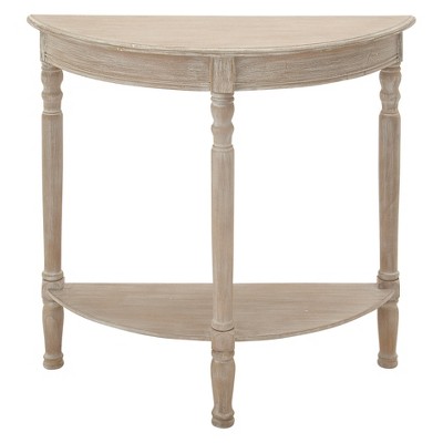 Wood Half Round Console Table Taupe - Olivia & May