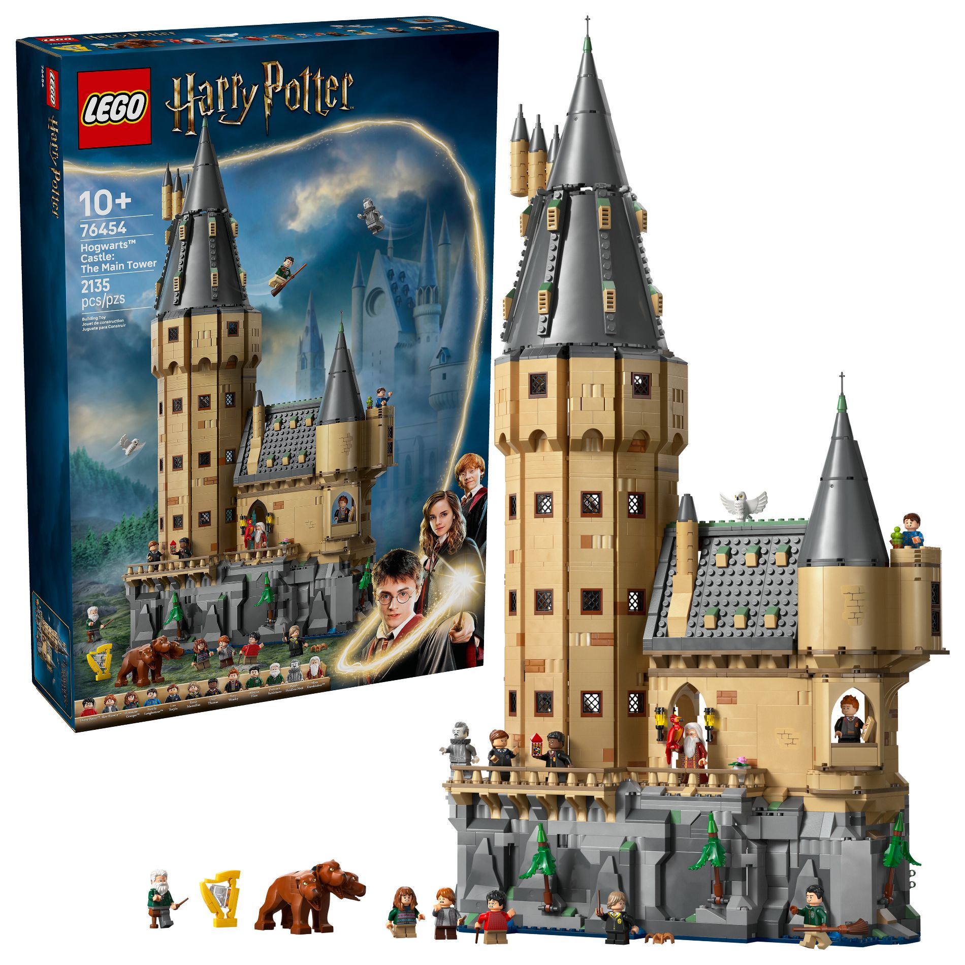 LEGO Harry Potter Hogwarts Castle: The Main Tower Building Kit with 12 Minifigures 76454