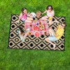Outdoor Rug Waterproof Reversible Rug for Patio, Moroccan Plastic Straw Rug Portable Floor Mat for Camping Travel Picnic - 2 of 4