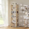 6-Tier Wooden Bookshelf, 71" Industrial Tall Bookcase with Metal Frame, Large Open Storage Shelf for Living Room, Bedroom, Office - 4 of 4