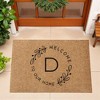 Personalization Mall Welcome Wreath Personalized 18x27 Synthetic Coir Doormat - 3 of 4