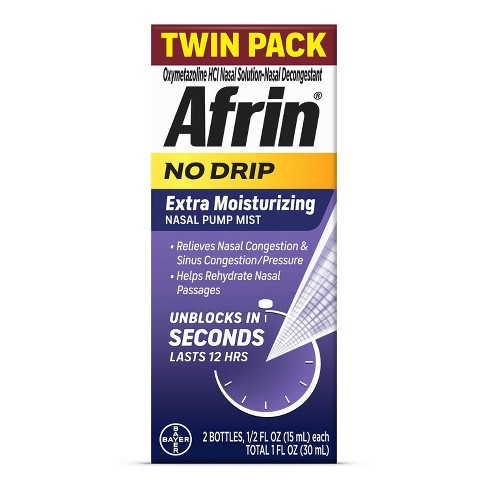 Afrin Nasal Spray No Drip Extra Moisturizing Nasal Congestion Relief