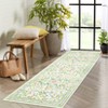 Floral Area Rugs for Living Room Washable Rug Non Slip Ultra Thin Boho Flower Indoor Floor Carpet for Girls Room Nursery Playroom - 2 of 4