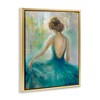 Stupell Industries Woman Green Dress Painting Floating Frame Canvas Art - 2 of 4