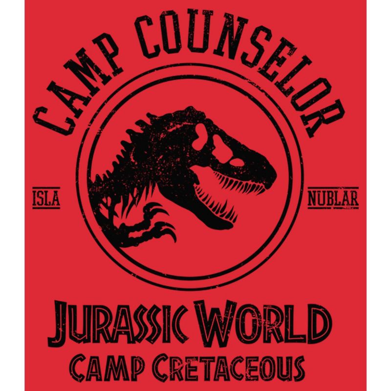 Men's Jurassic World: Camp Cretaceous Camp Counselor Logo T-Shirt, 2 of 6