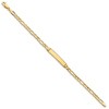 Black Bow Jewelry 14k Yellow Gold Figaro I.D. Bracelet with Lobster Clasp - 7 Inch - 2 of 4