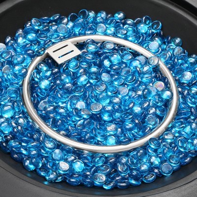UPHA 11 lb Round Reflective Fire Pit Glass