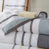 100% Cotton Quick-Dry Decorative Stripe Bath Towel Set - 4 of 4