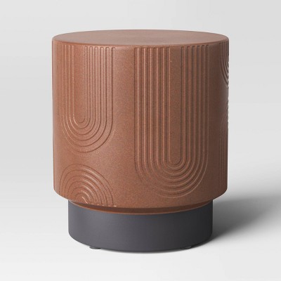 Geometric Terrafab Accent Table Brown - Threshold™