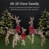Best Choice Products 4ft 3-Piece Lighted 2D Christmas Deer Set Outdoor Yard Decoration w/ 175 LED Lights, Stakes - 3 of 4
