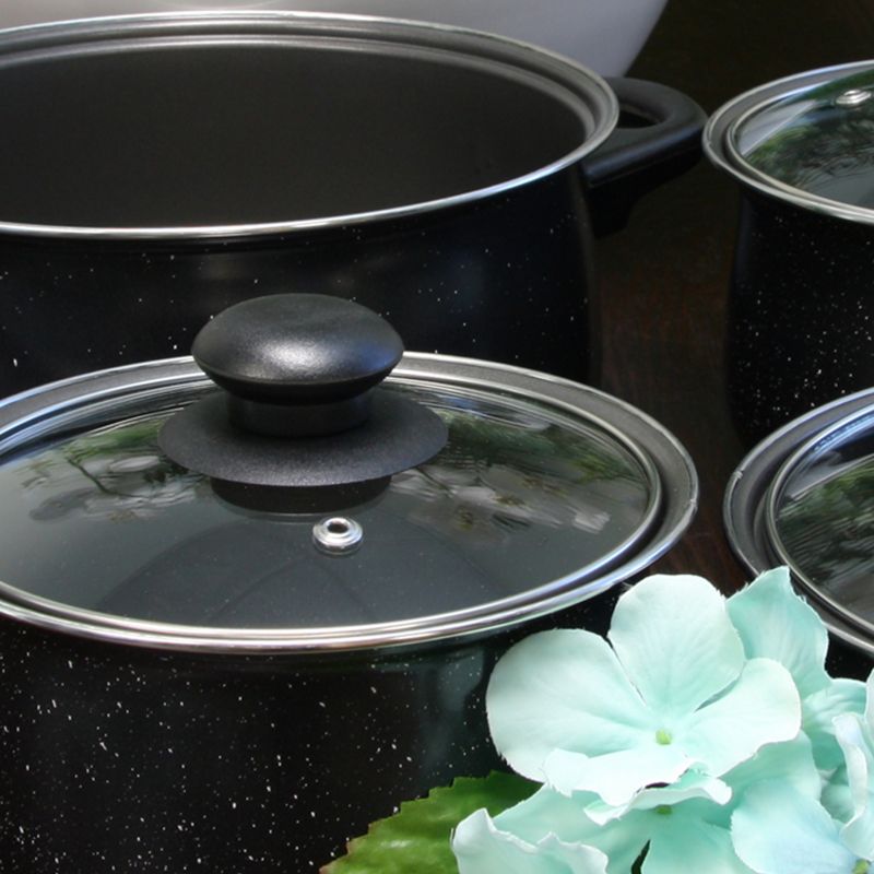 Gibson Home Casselman 7 piece Cookware Set in Black with Bakelite Handle, 4 of 6