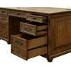 Martin Furniture Porter Traditional Wood Double Pedestal Executive Desk Brown: No Assembly, 68.5" Width, All Purpose Drawer - 3 of 4