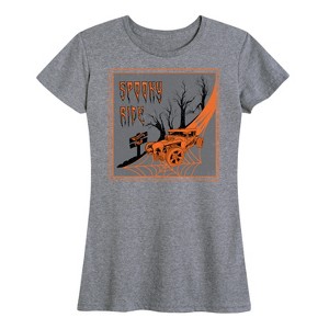 Women's Hot Wheels Halloween Short Sleeve Graphic T-Shirt - Heather Grey - Large - 1 of 4