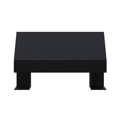 Full Avenue Lateral Storage Headboard Black - Nexera: Modern Floating Design, Wood Composite, No Box Spring Needed