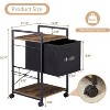 VECELO Rolling File Cabinet, Mobile Printer Stand with 1-Drawer and Open Storage Shelf - 3 of 4