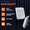 ELEGRP 6 Outlet Extender with Central Anchor, 3 Prong Grounded Wall Tab, Multiple Outlet Extender with 6 Electrical Outlets, ETL Listed, White 2 Pack - 2 of 4