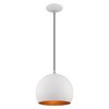 Livex Lighting Piedmont 1 - Light Pendant in  White - 2 of 4