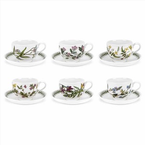 Portmeirion Botanic Garden 6 in Coupe Plate - Set of 4, Poppy Motif, Porcelain, Chip-Resistant Glaze, Dishwasher, Warm Oven, Microwave, Freezer Safe - 1 of 4