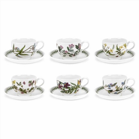 Portmeirion Botanic Garden 6 in Coupe Plate - Set of 4, Poppy Motif, Porcelain, Chip-Resistant Glaze, Dishwasher, Warm Oven, Microwave, Freezer Safe - image 1 of 4