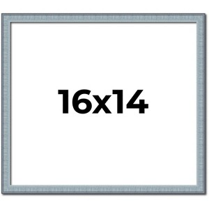 PosterPalooza | Textured Blue Picture Frame - UV Acrylic, Backing Board, Hanging Hardware Included - 1 of 4
