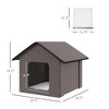Cesicia Cat Houses for Outdoor and Indoor, Portable Kitty Shelter, Waterproof and Insulated, Brown - 3 of 4