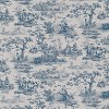 18"x18" Polyester Insert in Idyllic Days Square Throw Pillow Blue/White - Skyline Furniture: Cotton Cover, Indoor Use, Hidden Zipper - 3 of 4