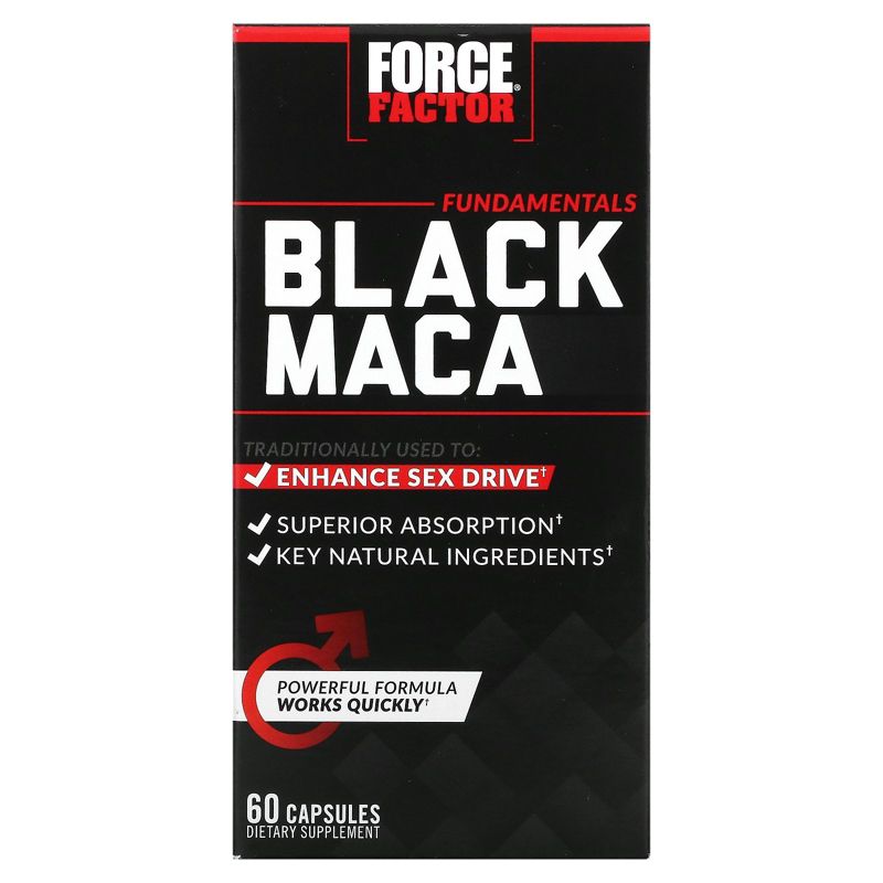 Force Factor Black Maca, 60 Capsules, 1 of 4