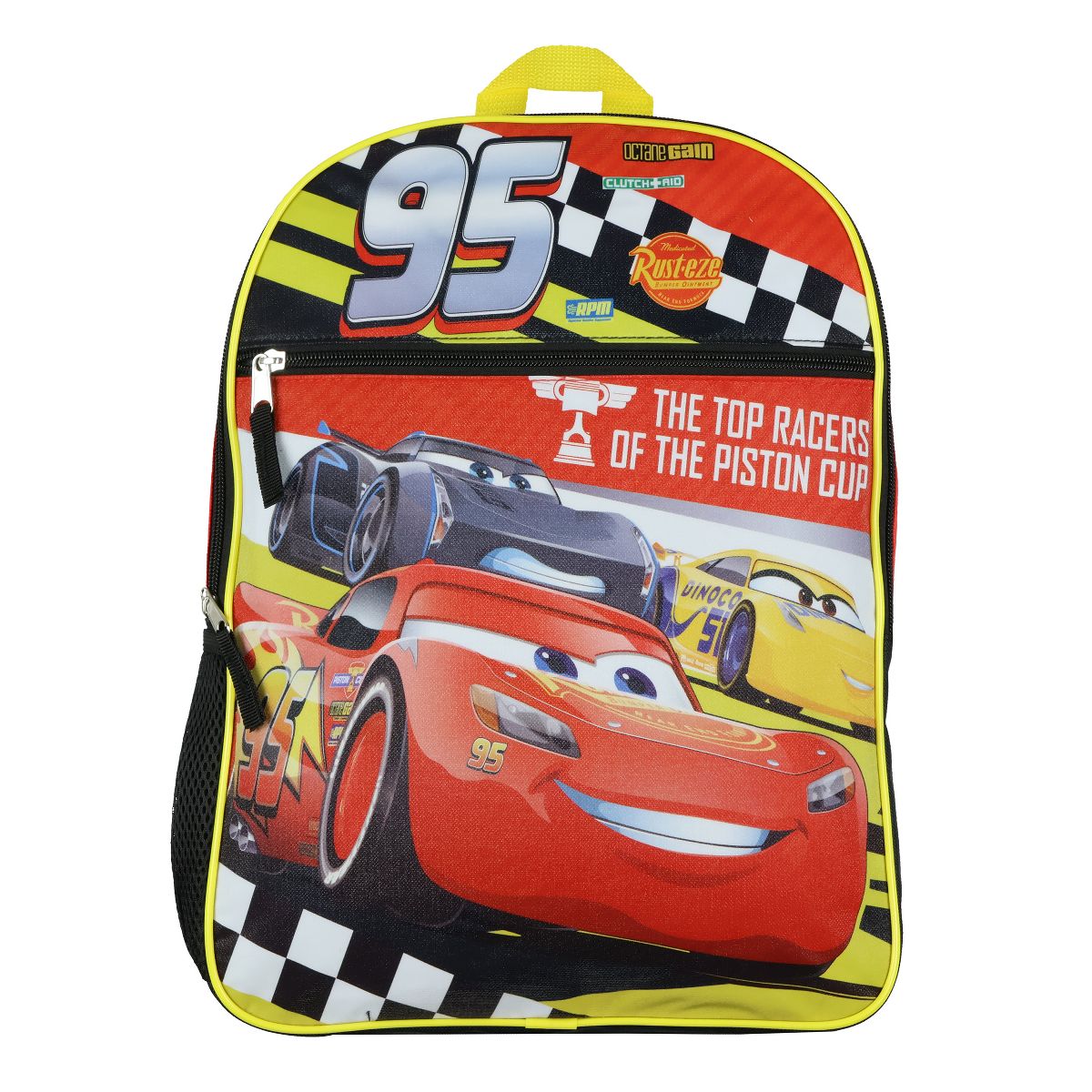 Disney Cars Backpack Top Racers Lightning McQueen 16" School Bag Multicolored - thumbnail 2