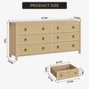 COZONY 47" Rattan Dresser, 6-Drawer Wood Chest, Large Storage Cabinet & TV Stand - 2 of 4