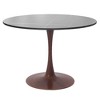 LeisureMod Bristol 35" Round Dining Table with Sintered Stone Top and Walnut Steel Pedestal Base for Modern Kitchen and Dining Room - 4 of 4