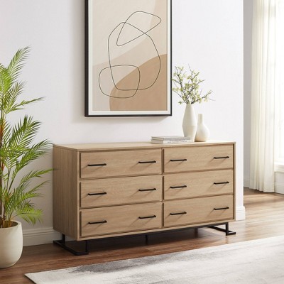 Saracina Home Modern Bent Leg 6 Drawer Dresser
