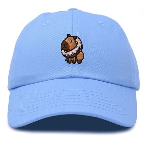 Dalix Capybara Donut Cap Embroidered Dad Baseball Hat Cotton Adjustable Womens - 1 of 4