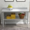 Coucheta Stainless Steel Work Table, Commercial Food Prep Worktable, Heavy Duty Metal Work Table with Adjustable Bottom Shelf - 3 of 4