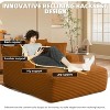 AENKYO Oversized Corduroy Sleeper Sofa Bed & Cloud Lounge Chair,2 Pillows | Boneless Upholstered Chaise for Living Room - 3 of 4