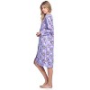 Casual Nights Women's Printed Fleece Snap-Front Lounger House Dress - 3 of 4