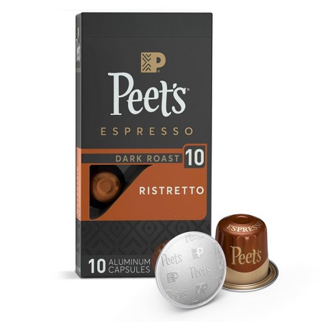 Peet s Espresso Ristretto Dark Roast Aluminum Capsules 10ct 1.87oz Target