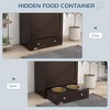 Kumasinova Pet Feeder Station Storage Cabinet with Open Shelf,Dog Food Storage Container with Dog Raised Bowls and Hanger - 4 of 4