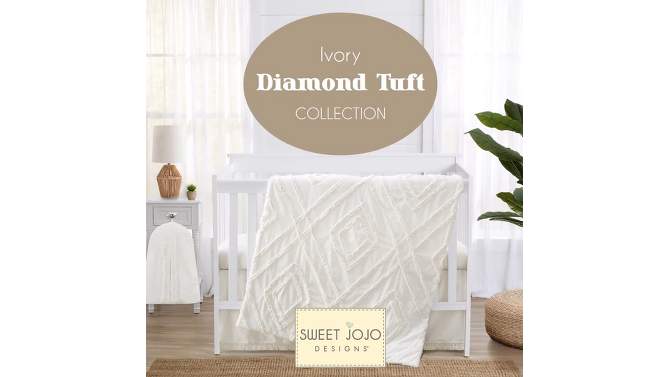 Sweet Jojo Designs Boy or Girl Changing Pad Cover Diamond Tuft Green and Ivory, 2 of 8, play video