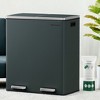 Trash Can, 16 Gallon (60 L) Garbage Can for Kitchen, with 15 Trash Bags, 2 Compartments, Plastic Inner Buckets and Hinged Lids, Airtight - 3 of 3