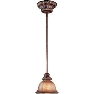 Minka Lavery Illuminate Bronze Mini Pendant 8" Wide Rustic Silver Patina Art Glass Shade for Dining Room House Kitchen Bedroom - 1 of 2