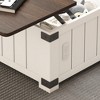 Farmhouse Lift Top Coffee Table with Storage, Wood Coffee Table with Charging Station and USB Ports - 3 of 4