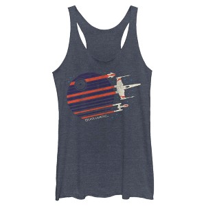 Womens Star Wars Death Star Streaks Racerback Tank - 1 of 4