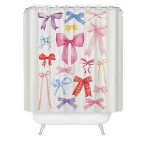 Deny Designs April Lane Art Cute Bows Ribbons Shower Curtain: Abstract Pattern, Woven Polyester, Machine Washable - 1 of 3