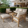 FIONECA 5-Piece Acacia Wood Outdoor Sectional Sofa Set with Cushions - 2 of 4