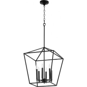 Quorum Lighting Gabriel 6-Light Entry Pendant, Noir Finish, 17W x 21H - 1 of 1