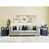 MUUEGM 18.1" Farmhouse Night Stand| Rustic Wood End Table with Charging Station, Open Shelf, 2 Storage Drawers - 3 of 4