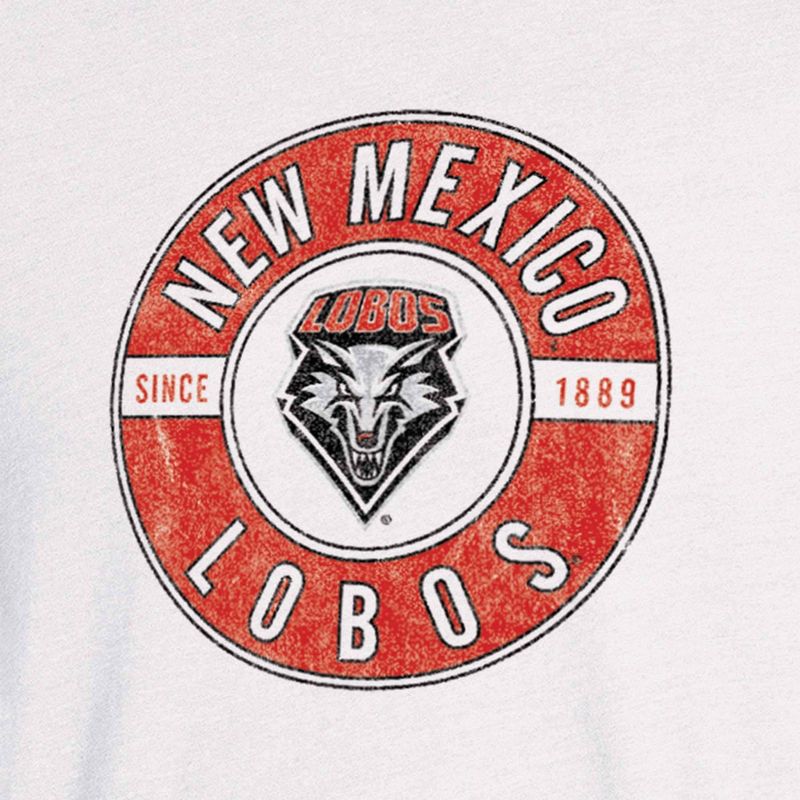 NCAA New Mexico Lobos Men&#39;s White Biblend T-Shirt, 3 of 4