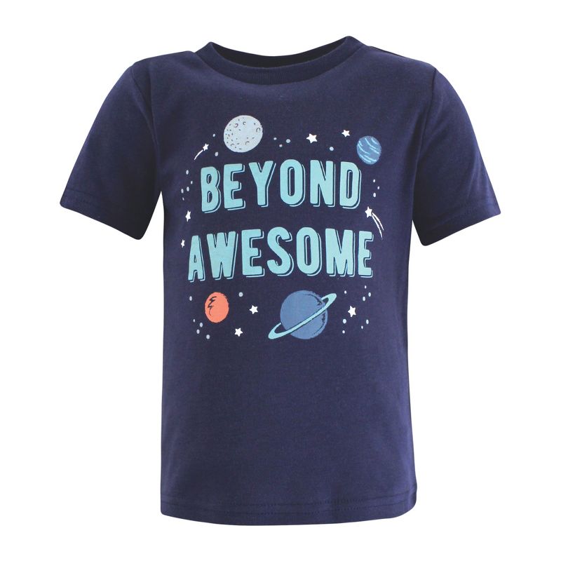 Hudson Baby Infant and Toddler Boy Short Sleeve T-Shirts, Beyond Awesome, 3 of 8