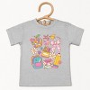 School Supplies Coquette - Kids Youth Short Sleeve Tee and Toddler Short Sleeve Tee - 2 of 3