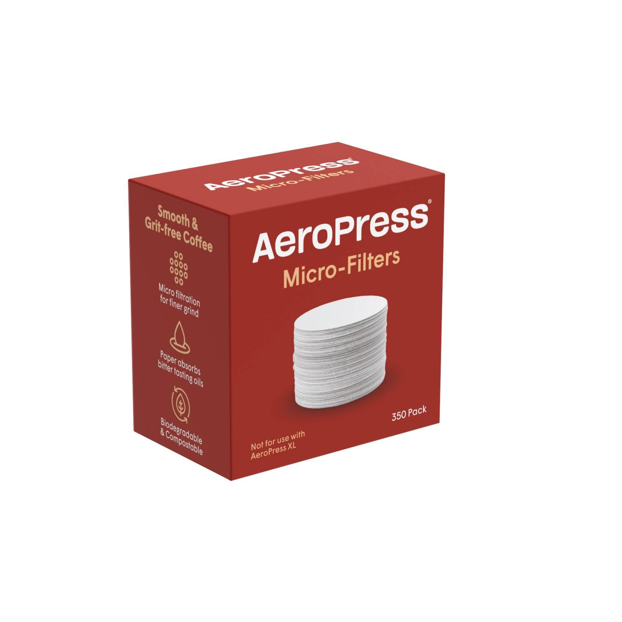 AeroPress Paper Micro-Filters: 350 Disposable White Coffee Filters for AeroPress Coffee